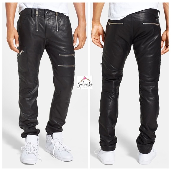 Diesel Other - 🔥DIESEL P-ZIPPS Black Leather Rocker Biker Pants
